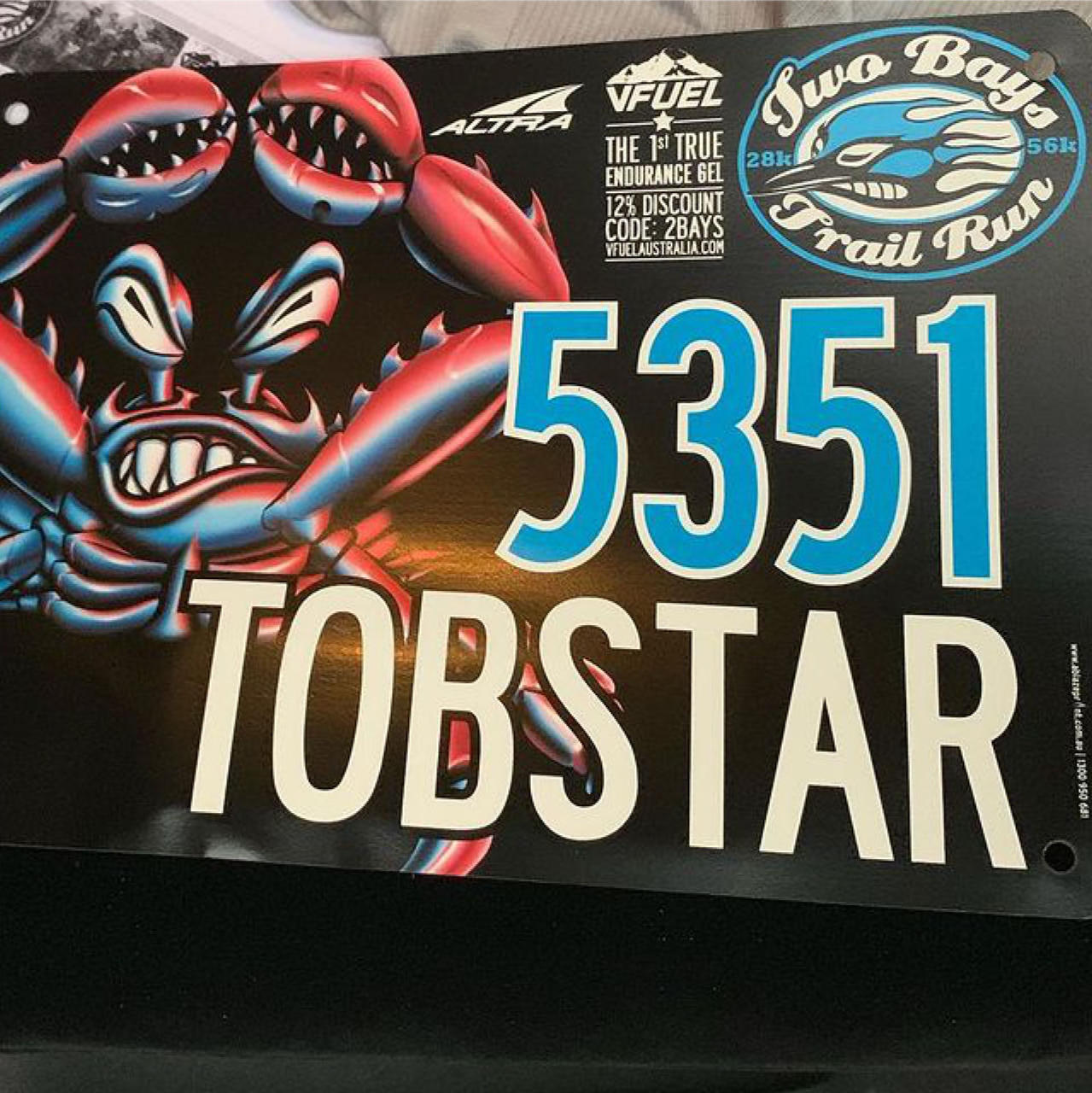 Two Bays 56km Bib Tobstar